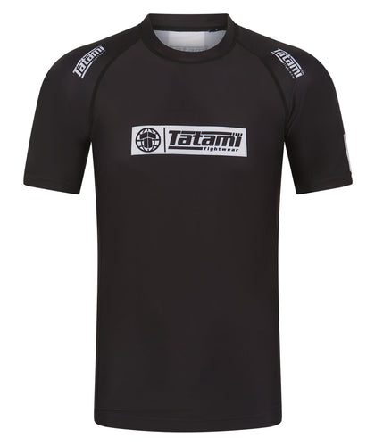 IBJJF Ranked Short Sleeve Rash Guard - Black