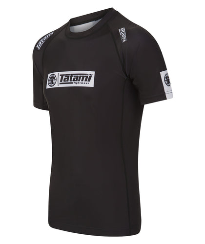 IBJJF Ranked Short Sleeve Rash Guard - Black