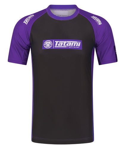 IBJJF Ranked Short Sleeve Rash Guard - Purple