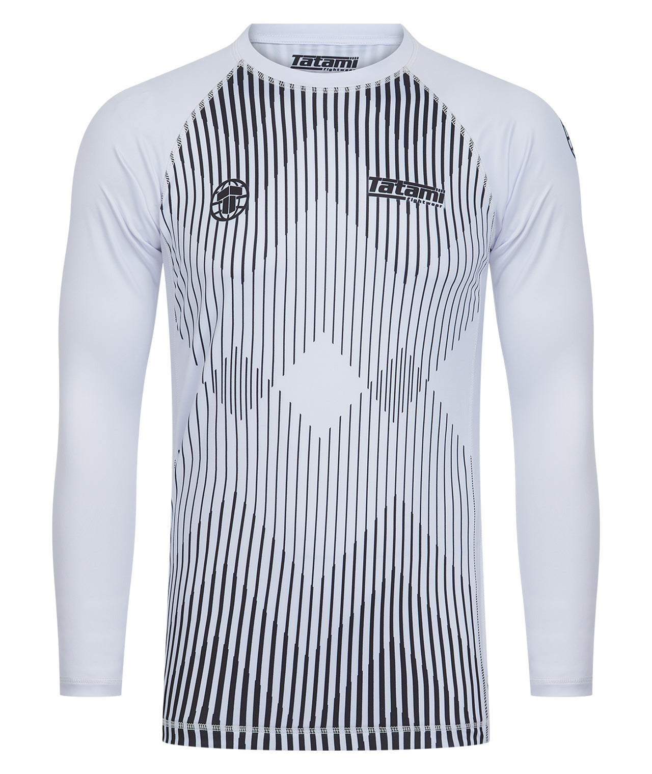Striped Long Sleeve Rash Guard - White – Tatami Fightwear Australia