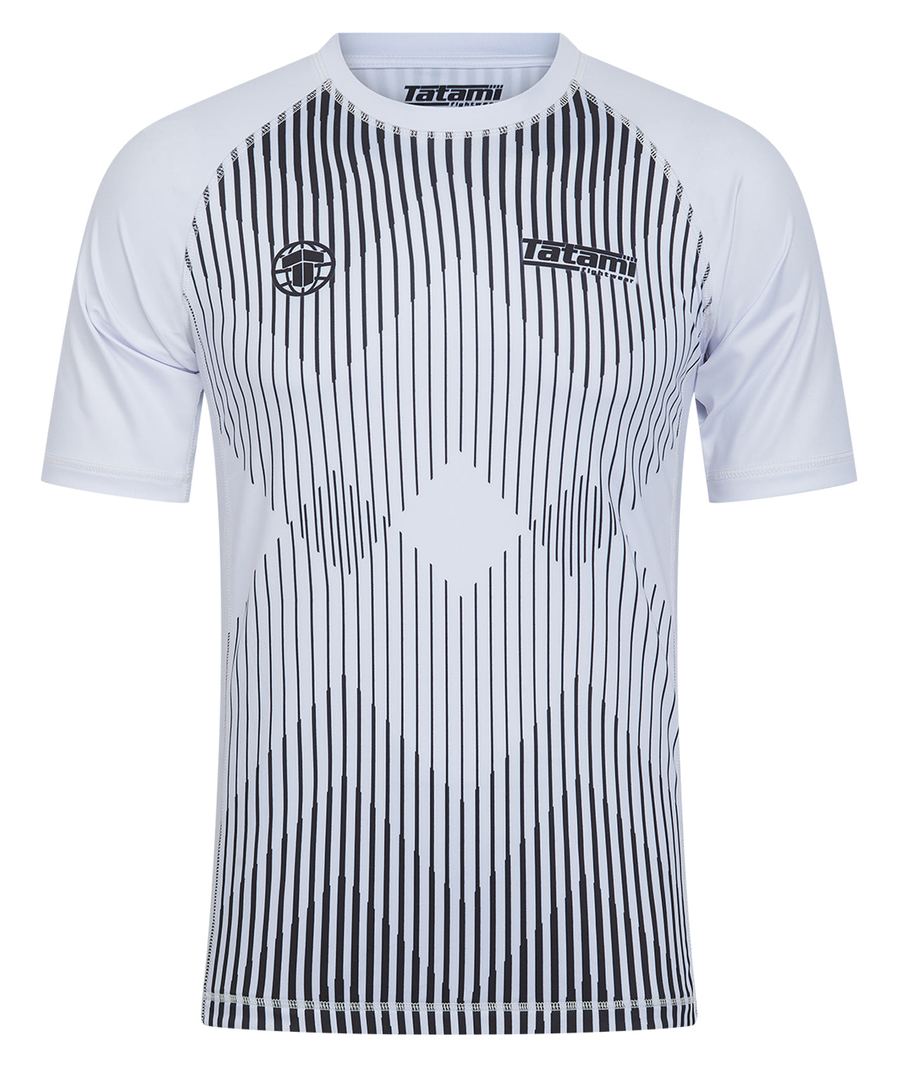 Striped Short Sleeve Rash Guard - White – Tatami Fightwear Australia