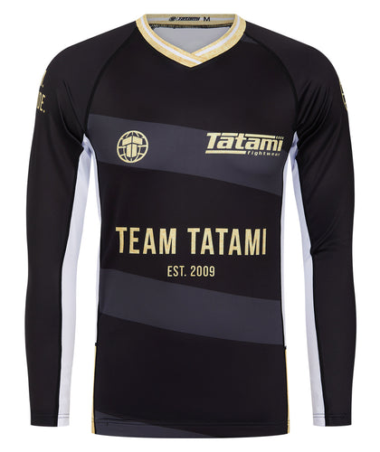 Team Tatami Long Sleeve Rash Guard - Black & Gold