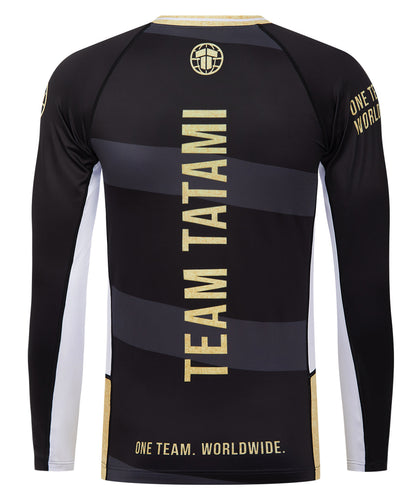 Team Tatami Long Sleeve Rash Guard - Black & Gold