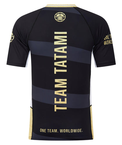 Team Tatami Short Sleeve Rash Guard - Black & Gold