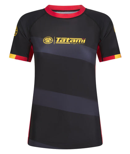 Ladies Tatami Nomad Rash Guard - Black & Red