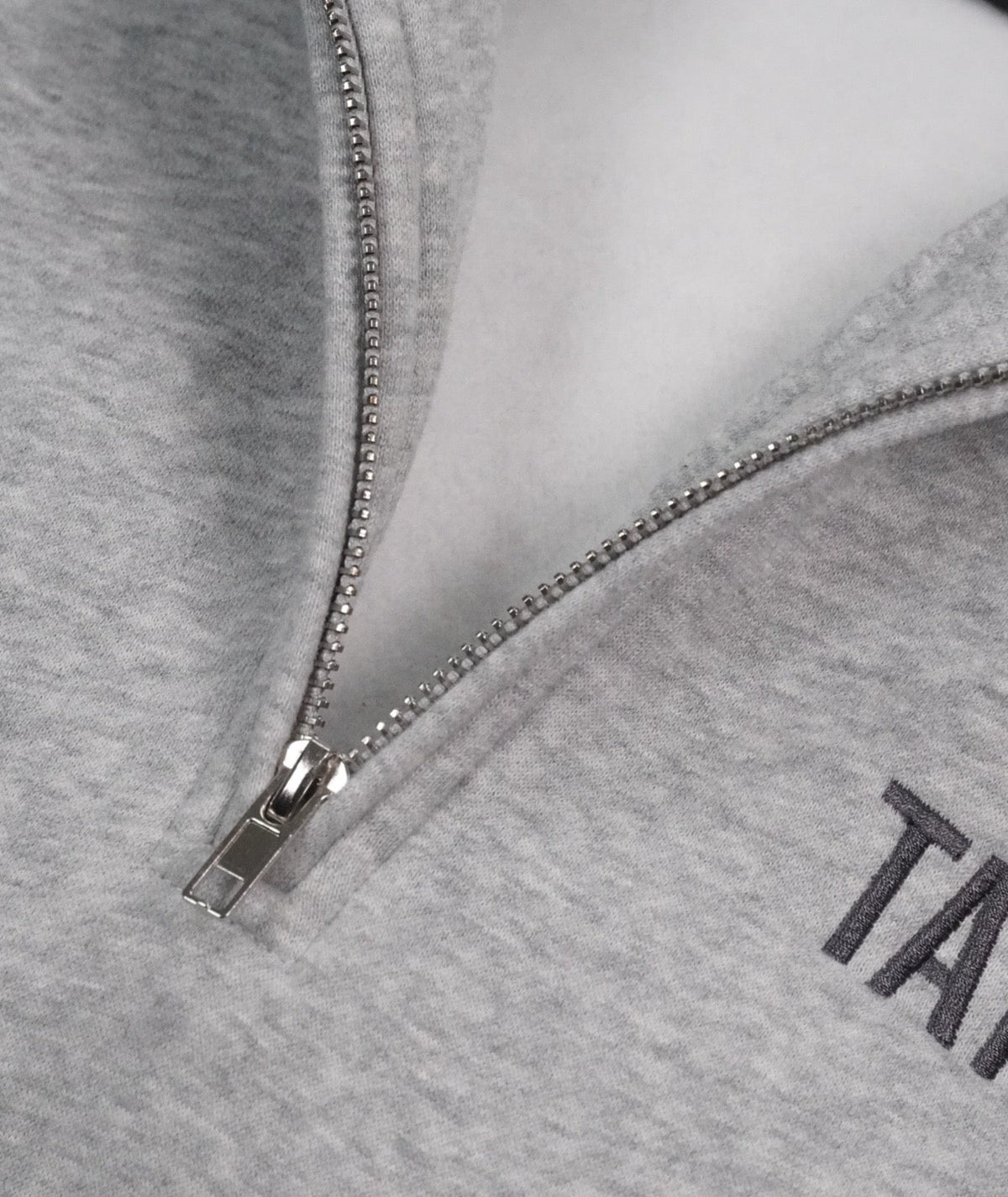 Quarter Zip Jumper - Grey Marl