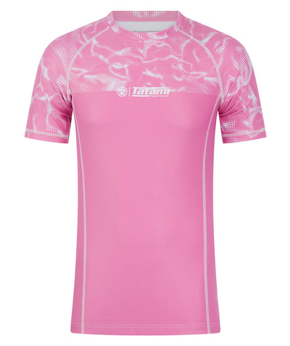 Smoke Short Sleeve Rash Guard - Pink