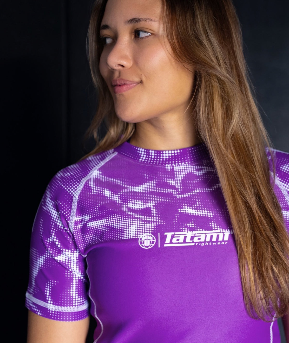 Ladies Smoke Rash Guard - Purple