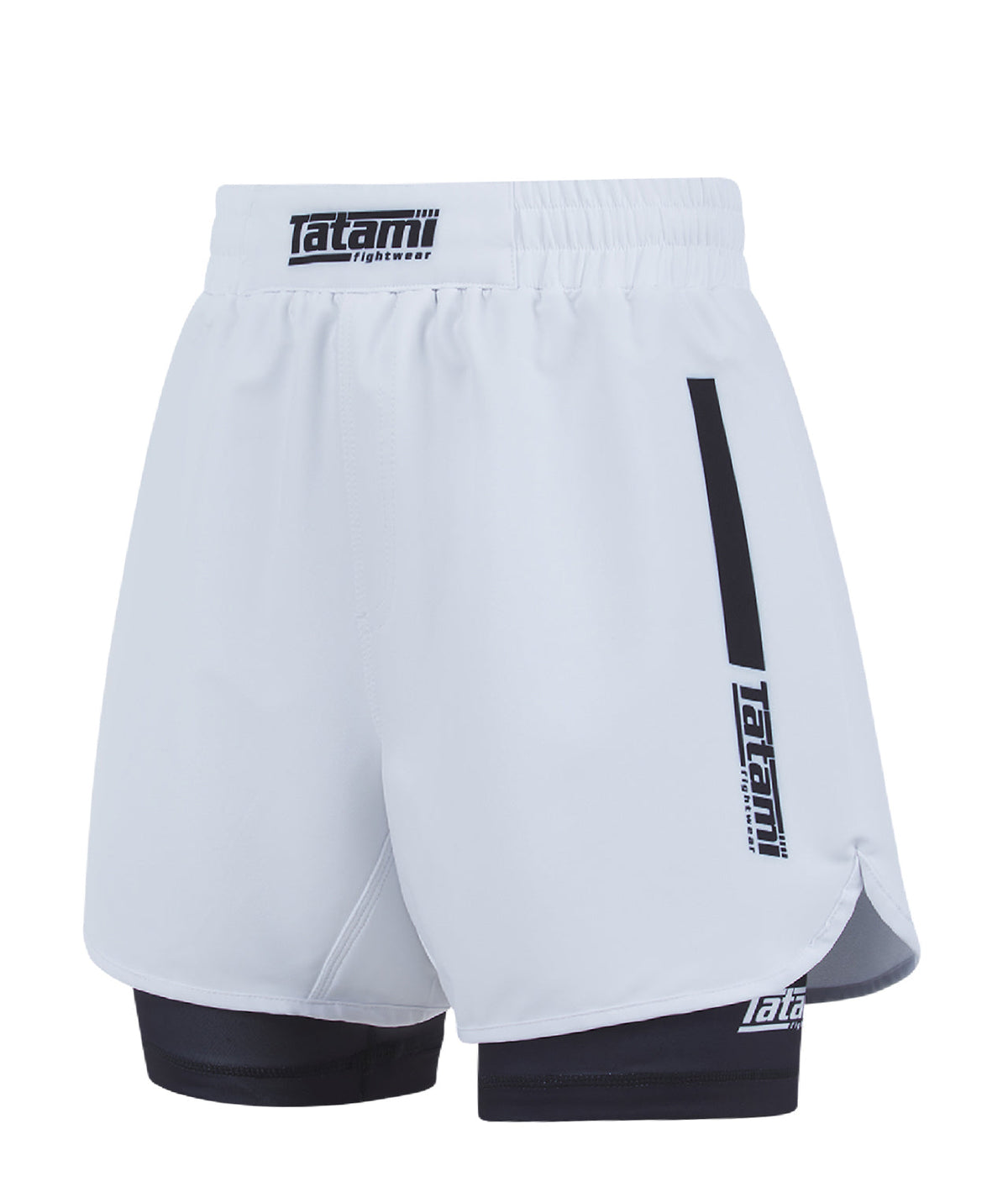 Ladies IBJJF Ranked Hybrid Shorts - Black & White