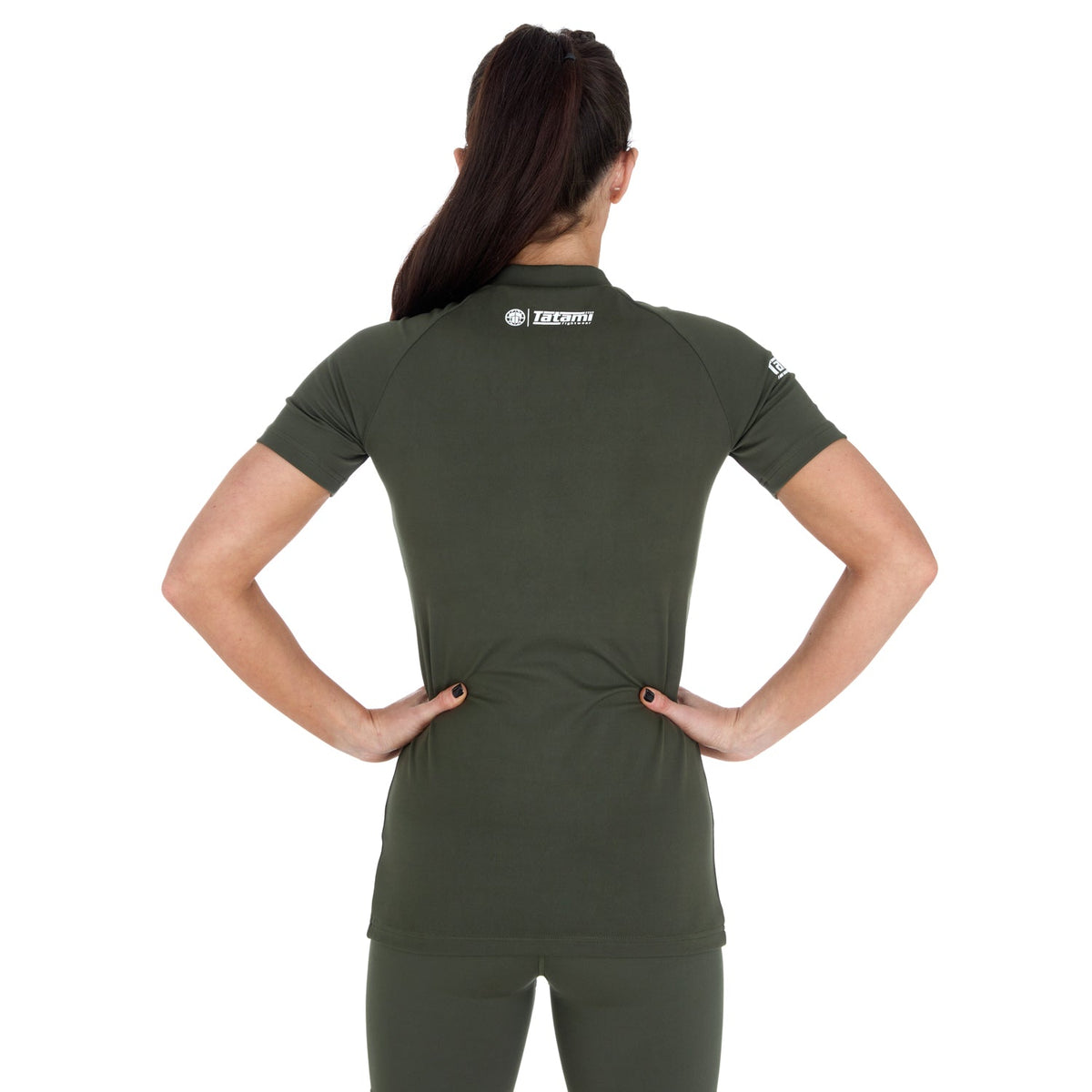 Ladies Agile Short Sleeve Rash Guard - Khaki