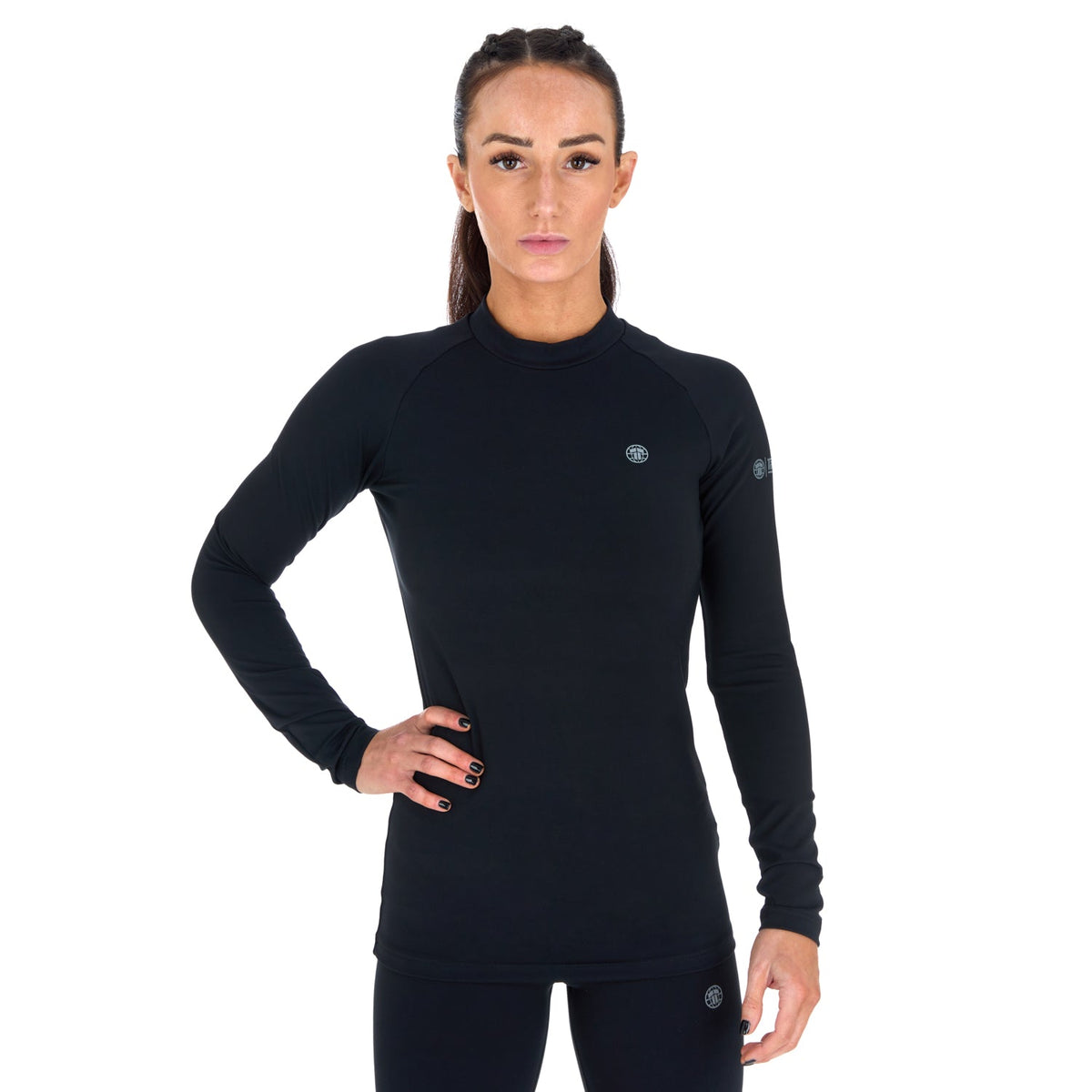 Ladies Fusion Long Sleeve Rash Guard - Black