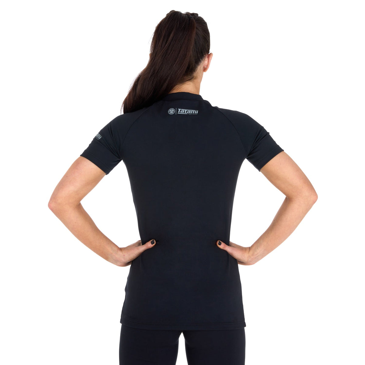 Ladies Fusion Short Sleeve Rash Guard - Black