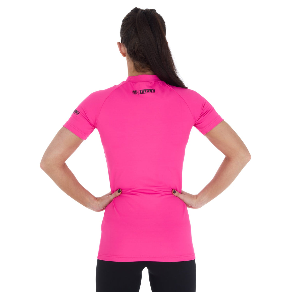 Ladies Fusion Short Sleeve Rash Guard - Pink