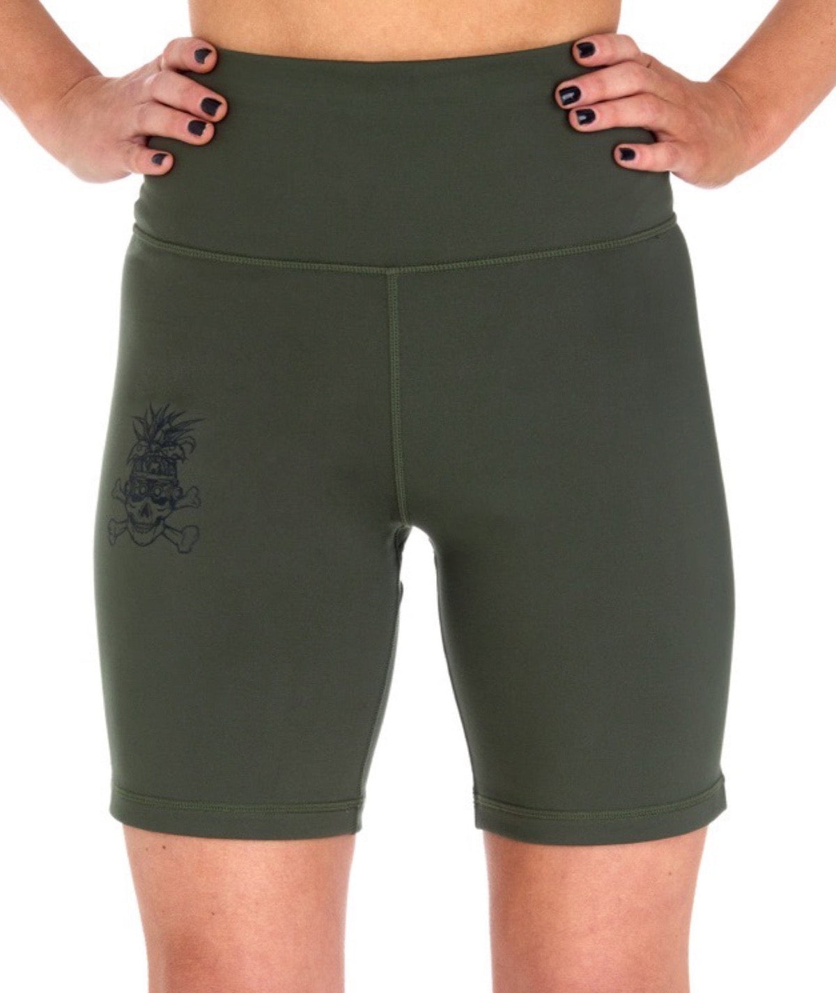 Ladies REORG Pineapple Compression Shorts - Khaki